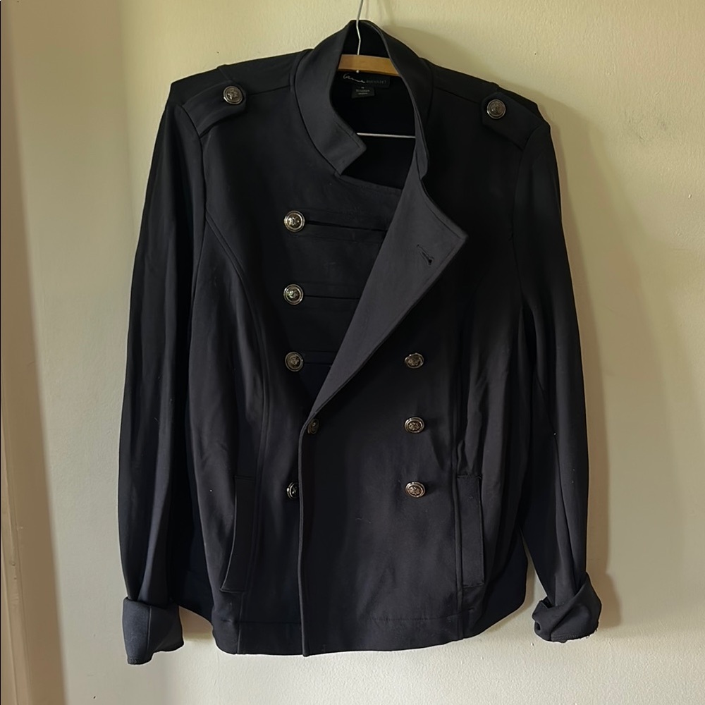 Lane Bryant Black Peacoat Classic Double-Breasted Design